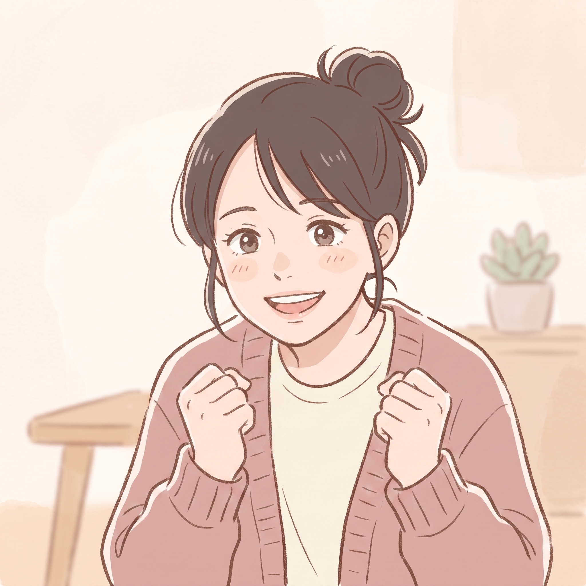 希望を持つ女性
